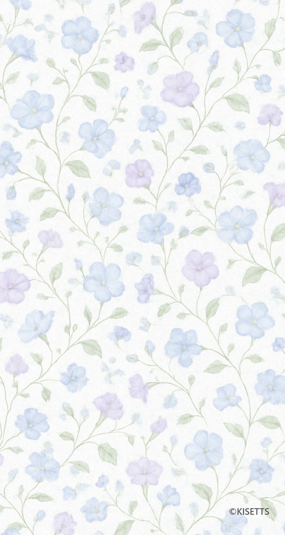 青と紫の小花柄 スマホ壁紙・待ち受け画像