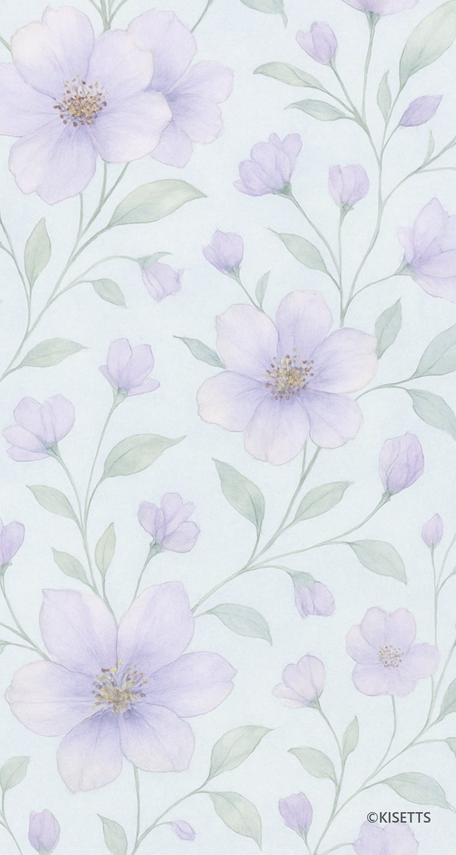 ラベンダーの花と葉 スマホ壁紙・待ち受け画像