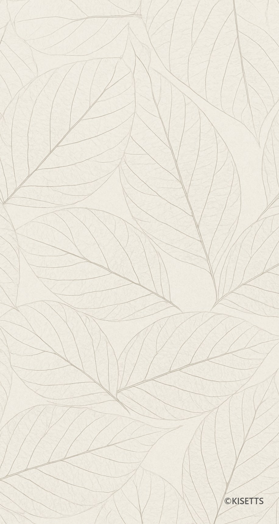 オフホワイトの葉脈の線画 スマホ壁紙・待ち受け画像