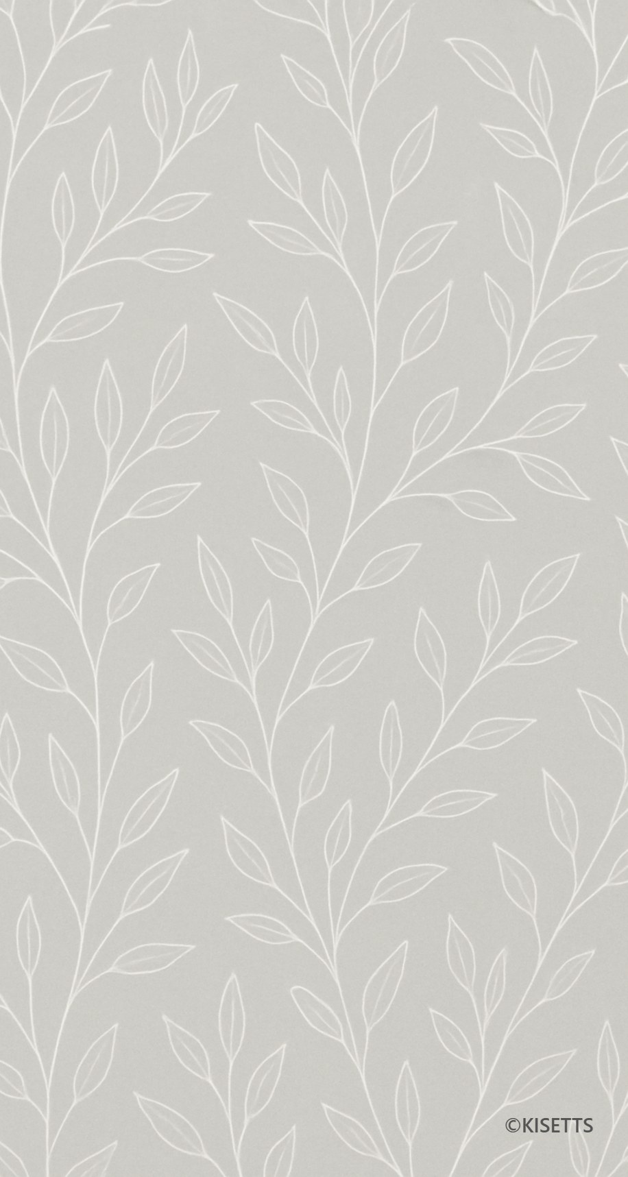 グレーの草葉の線画 スマホ壁紙・待ち受け画像