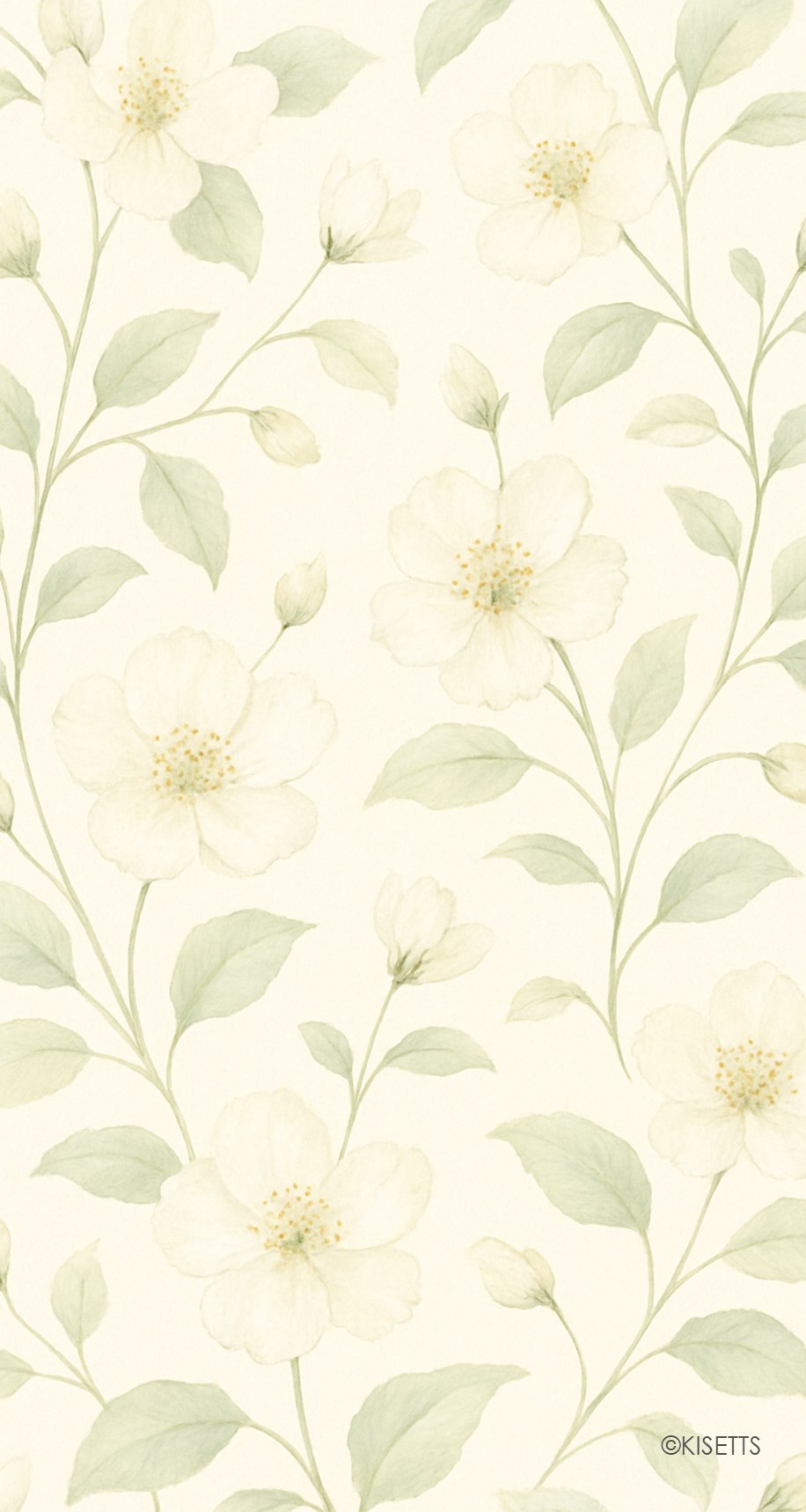 生成り色の白いソバの花 スマホ壁紙・待ち受け画像
